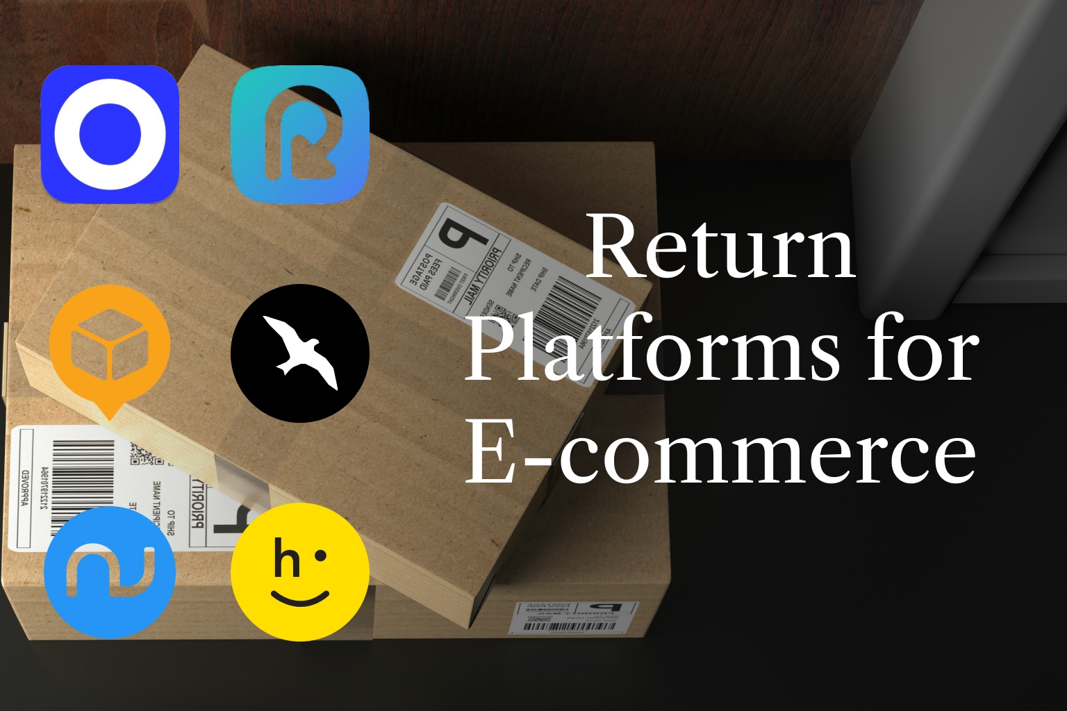 A return portal screen next to a text conversation showing a proactive post‑purchase check‑in.