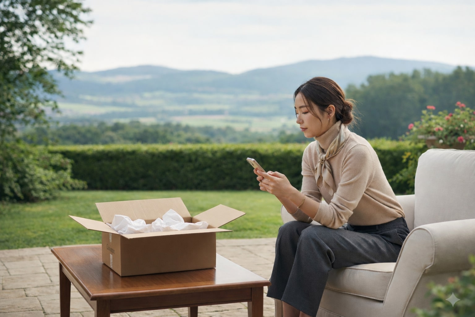 Timeline showing the customer journey from delivery to return decision.